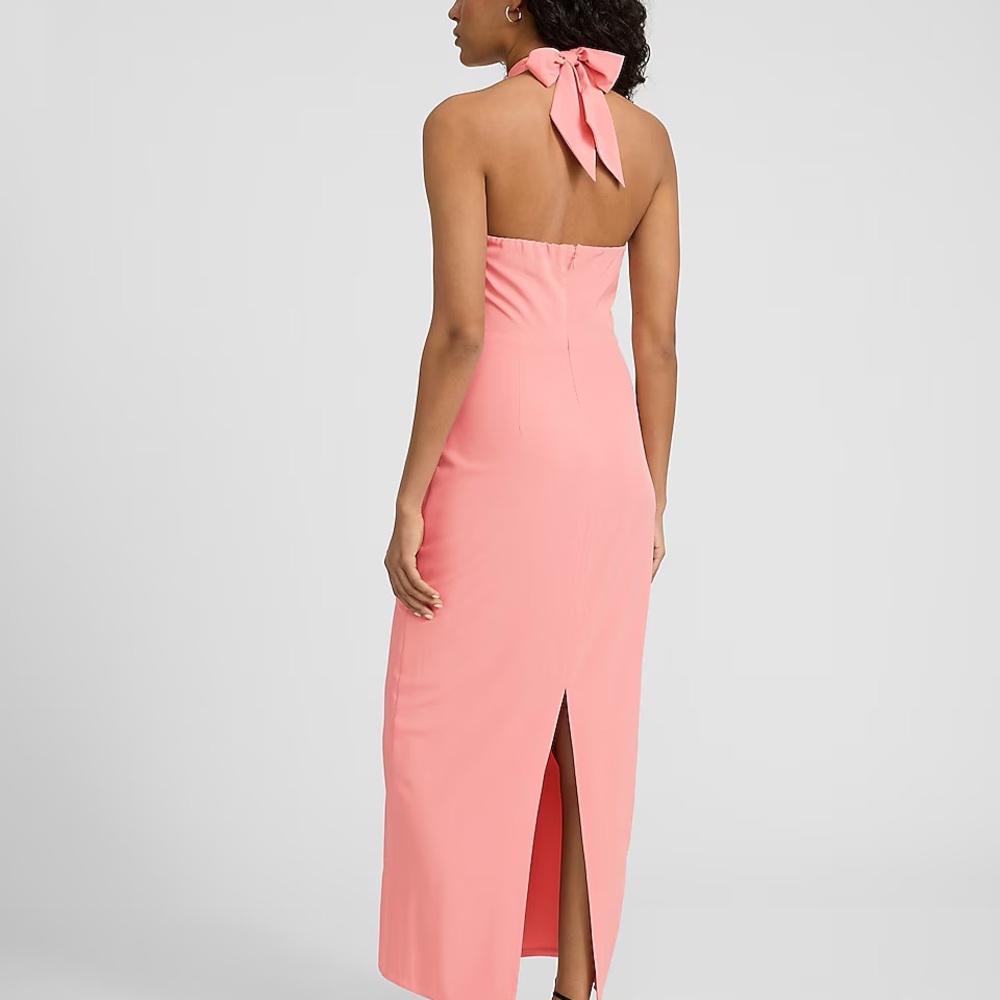 Tie Halter Sleeveless Cutout Maxi Dress NWT - Picture 4 of 7